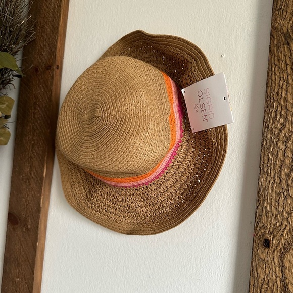 New Sigrid Olsen Kids Girls Sun Hat Foldable Easy Travel Boho - Picture 2 of 9